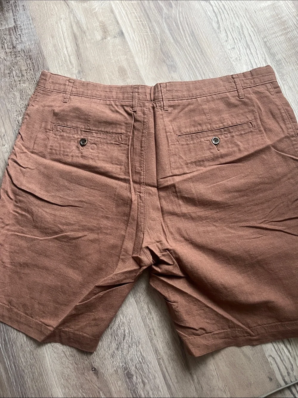 Goodfellow & Co Flat-Front Shorts in Rust